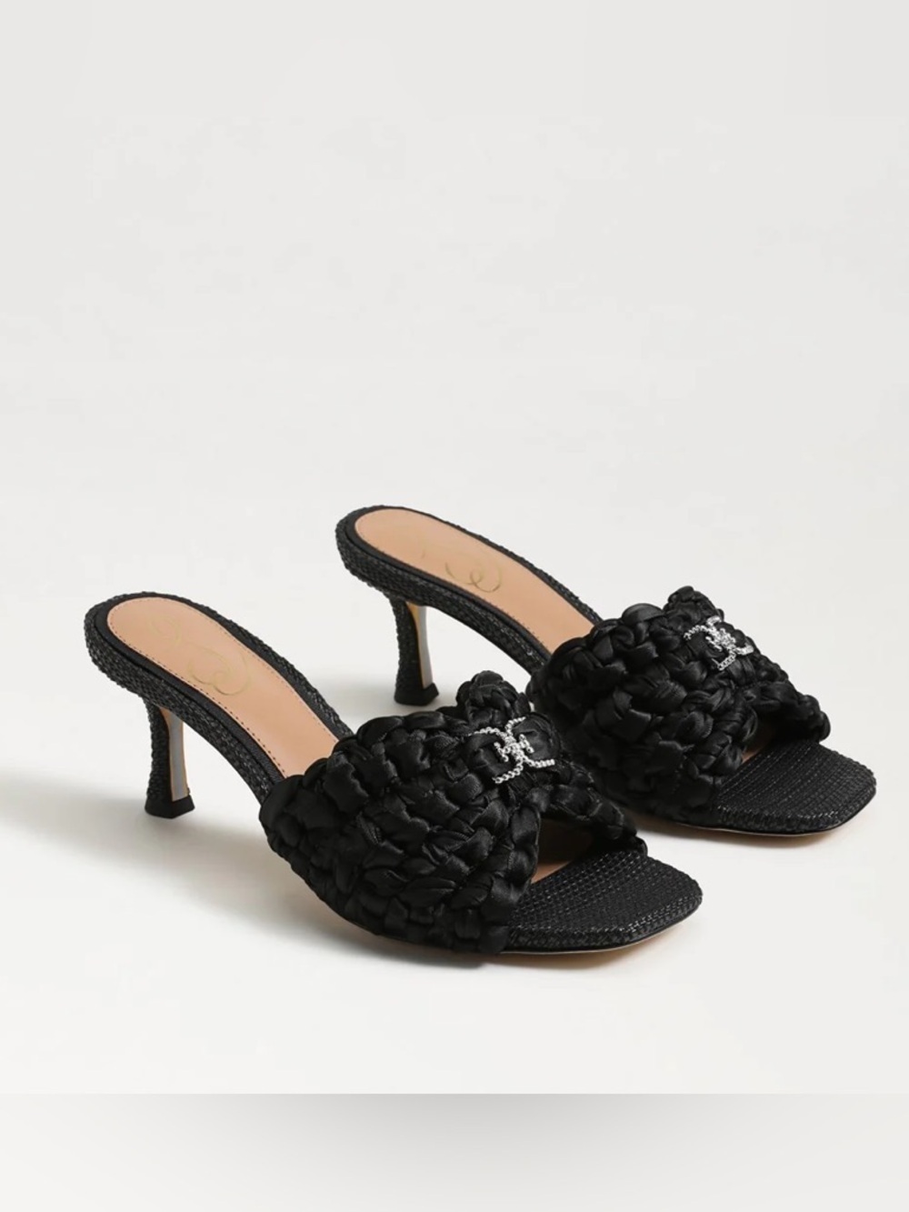SAM EDELMAN Black Paisley Dress Heeled
Sandals NWT